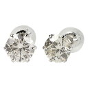 【店内ポイント最大42倍!本日限定!】ダイヤモンド ピアス 1.0カラット 1.0ct プラチナ DTISK10U UGL鑑別カード付