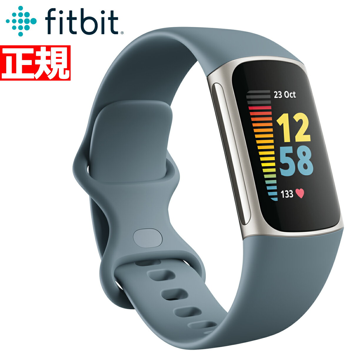 【最大5000円OFFクーポン！＆店内ポイント最大41倍！本日限定！】fitbit フィットビット charge5 チャージ5 フィットネス スマートウォッチ トラッカー ウェアラブル端末 血中酸素 腕時計 ブルー/プラチナ FB421SRBU-FRCJK