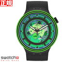 スウォッチ 腕時計（メンズ） swatch スウォッチ 腕時計 SB01B125 メンズ レディース オリジナルズ ビッグボールド カムインピース グリーン ブラック BIG BOLD PLANETS COME IN PEACE ！