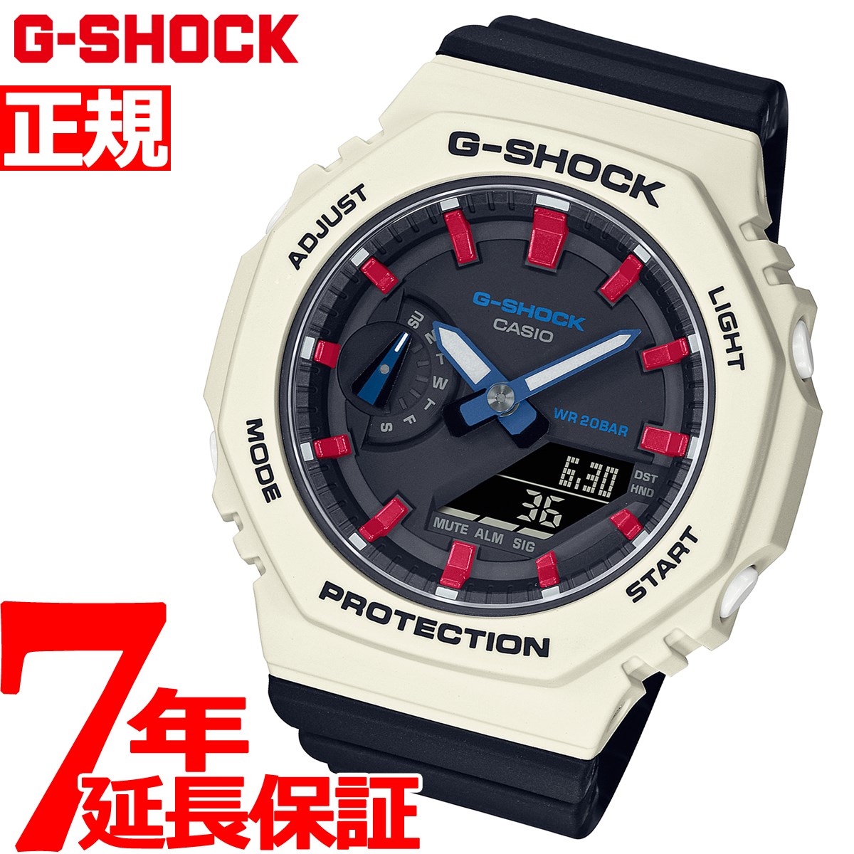 腕時計, メンズ腕時計 2000OFF56G-SHOCK G GMA-S2100WT-7A2JF CASIO 2021 