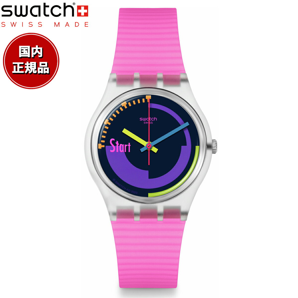 オリジナルズ swatch スウォッチ オリジナルズ ORIGINALS SWATCH NEON PINK PODIUM 腕時計 メンズ レディース SO28K111【2024 新作】