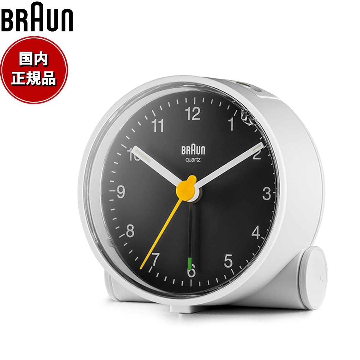 【2000円OFFクーポン！＆店内ポイント最大61倍！マラソン限定！】BRAUN ブラウン アラームクロック BC01WB アナログ 目覚まし時計 置時計 Classic Alarm Clock 69mm ホワイト ブラック