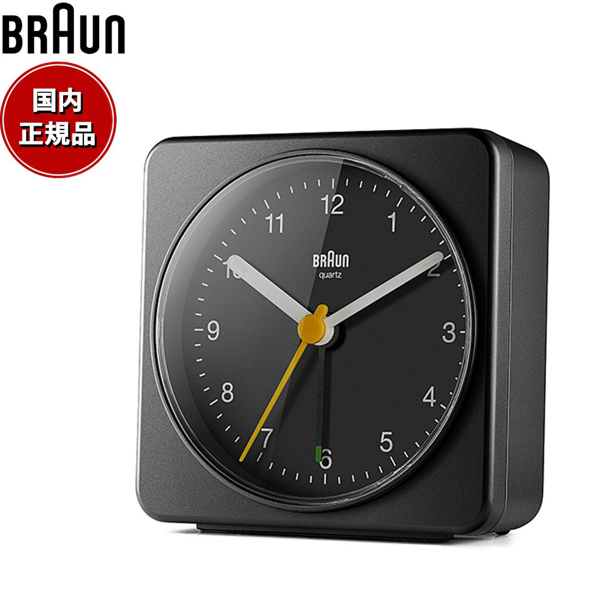 【2000円OFFクーポン！＆店内ポイント最大61倍！マラソン限定！】BRAUN ブラウン アラームクロック BC03B アナログ 目覚まし時計 置時計 Alarm Table Clock 78mm ブラック