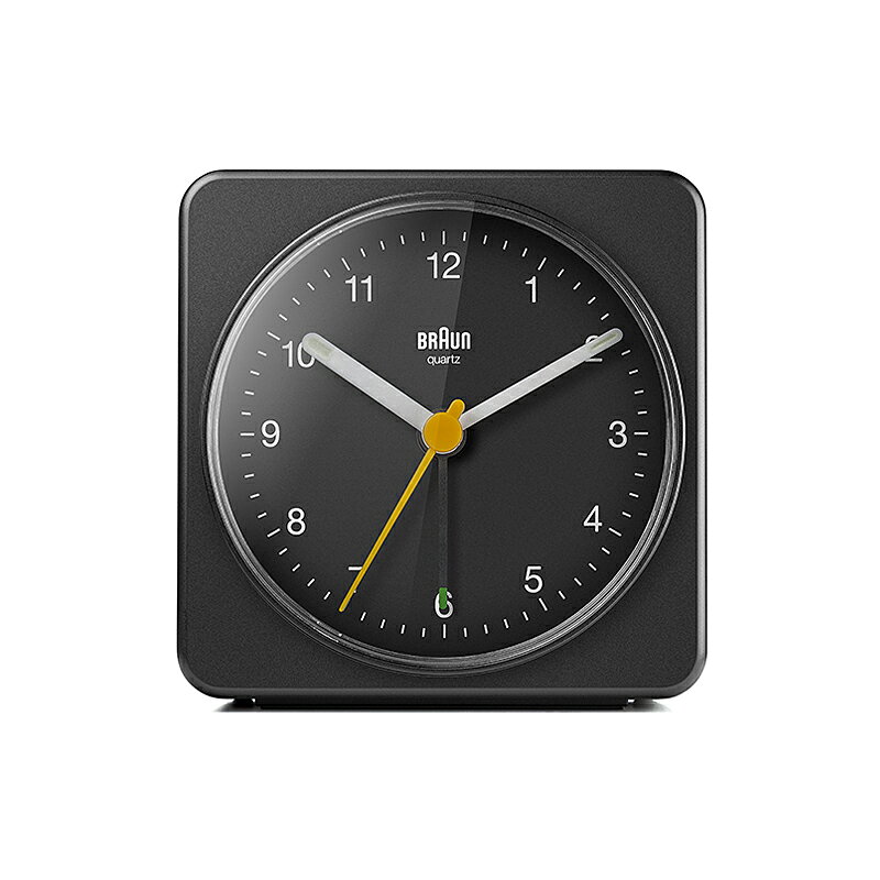 【10%OFFクーポン!&店内ポイント最大39倍!本日限定!】BRAUN ブラウン アラームクロック BC03B アナログ 目覚まし時計 置時計 Alarm Table Clock 78mm ブラック