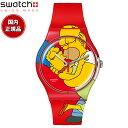 swatch XEHb` UEVv\Y R{f The Simpsons SWEET EMBRACE SO29Z120 rv Y fB[Xy2024 Vz