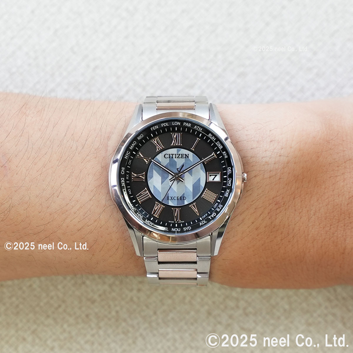 【店内ポイント最大41倍！本日限定！】【選べるノベルティー付き】シチズン エクシード CITIZEN EXCEED エコドライブ 電波時計 ダイレクトフライト「誓いの矢」限定モデル 腕時計 メンズ CB1115-68W【2025 新作】