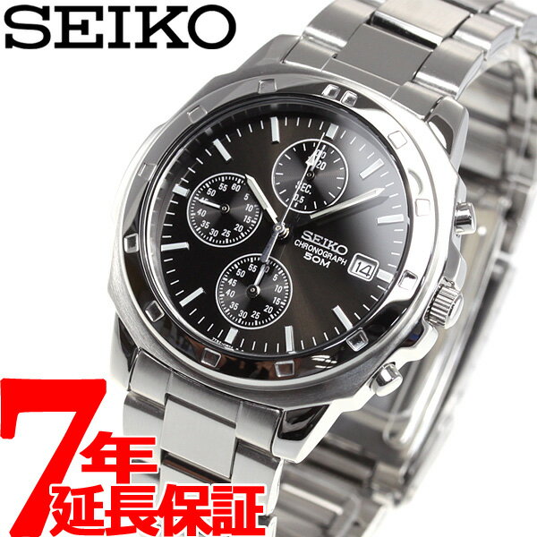 【店内ポイント最大38倍！本日限定！】セイコー SEIKO 逆輸入 クロノグラフ ブラック SEIKO 腕時計 SND191