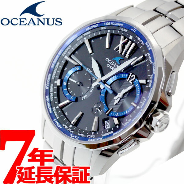 オシアナス 腕時計（メンズ） カシオ オシアナス マンタ CASIO OCEANUS Manta 電波 ソーラー 電波時計 腕時計 メンズ クロノグラフ タフソーラー OCW-S3400-1AJF