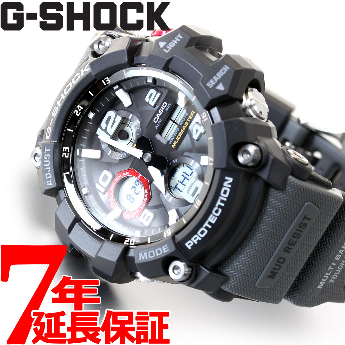 【店内ポイント最大38倍！本日限定！】G-SHOCK 電波 ソーラー 電波時計 カシオ Gショック マッドマスター MUDMASTER 腕時計 メンズ MASTER OF G GWG-100-1A8JF