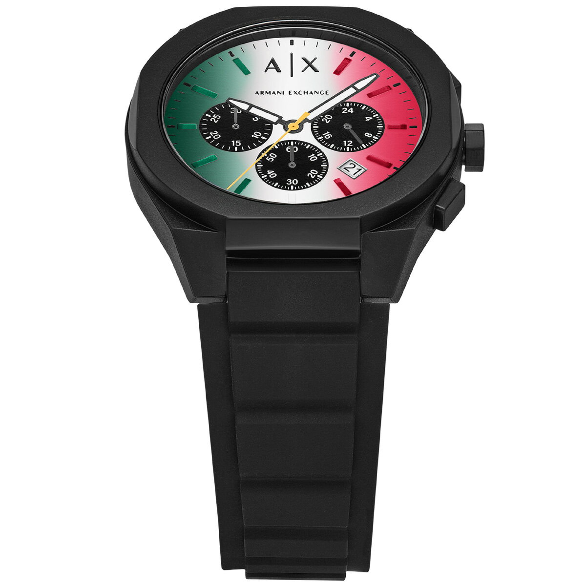 【3/1限定！10％OFFクーポン＆抽選で最大10000ptバック】【選べるノベルティー付き】A|X アルマーニ エクスチェンジ ARMANI EXCHANGE 腕時計 メンズ クロノグラフ シリコン AX4173【2025 新作】