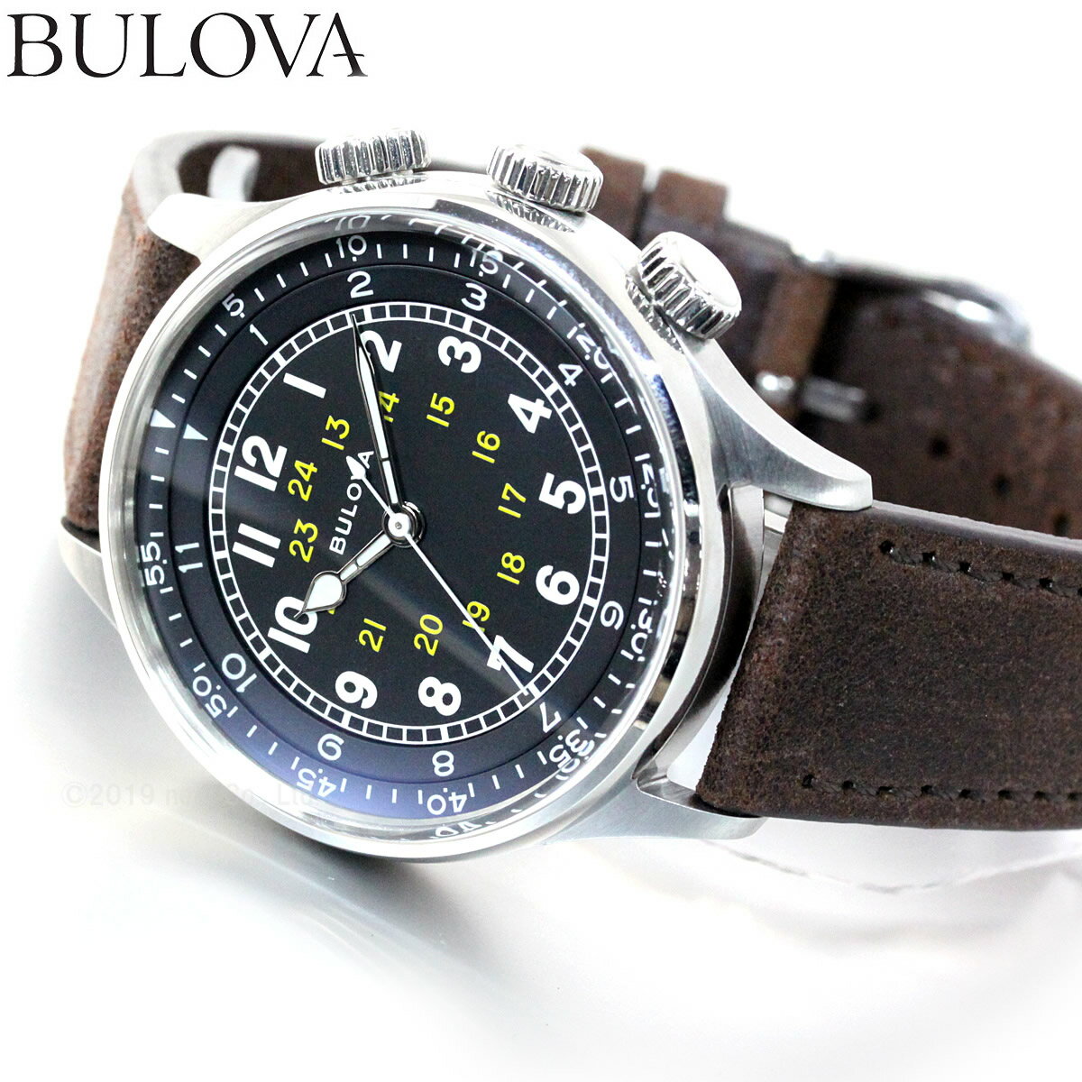 ブローバ 腕時計 メンズ 【2000円OFFクーポン！＆店内ポイント最大60倍！マラソン限定！】ブローバ BULOVA 腕時計 メンズ 自動巻き メカニカル ミリタリー Military 96A245