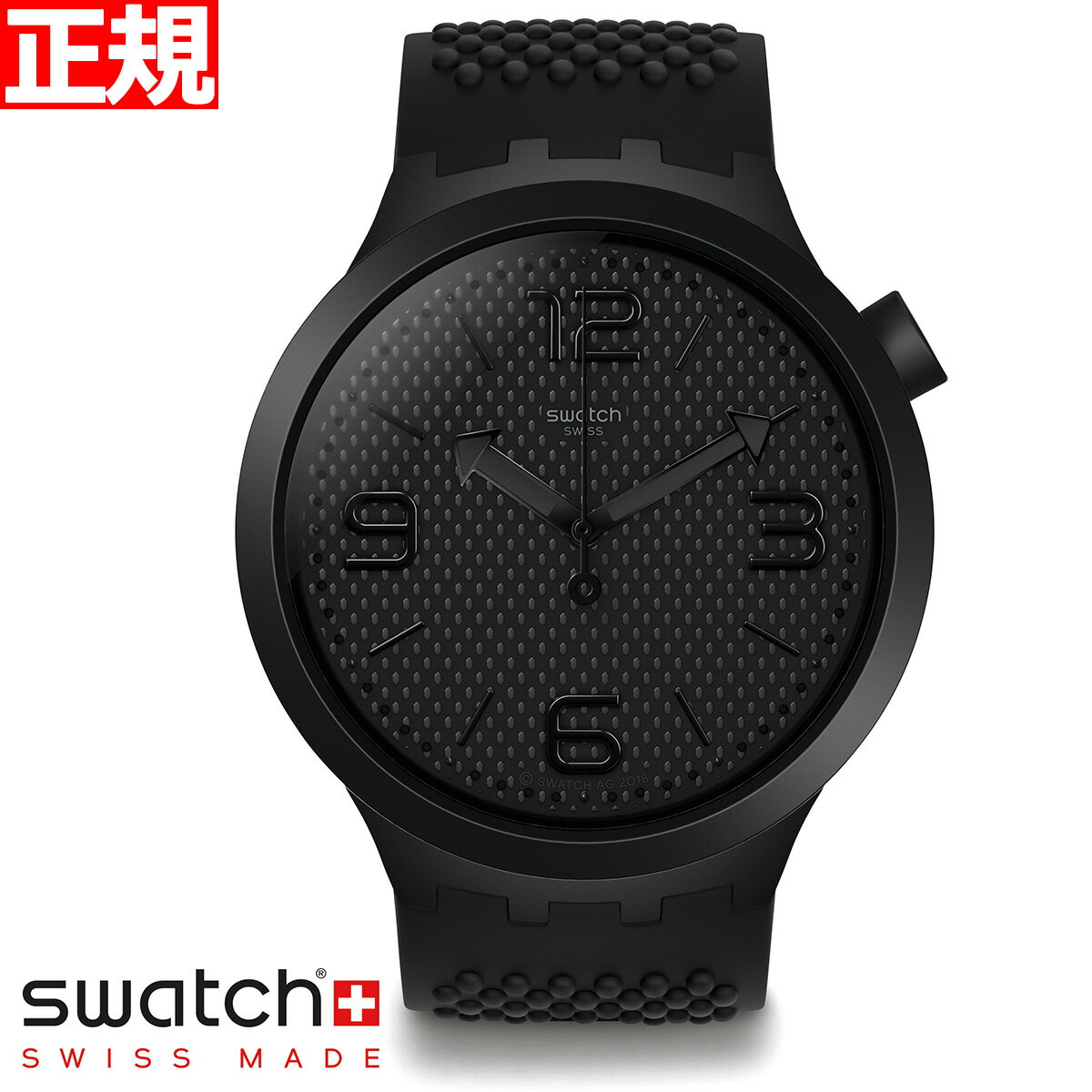 swatch スウォッチ 腕時計 メンズ レディース オリジナルズ ビックボールド BBブラック Originals Big Bold BBBLACK SO27B100