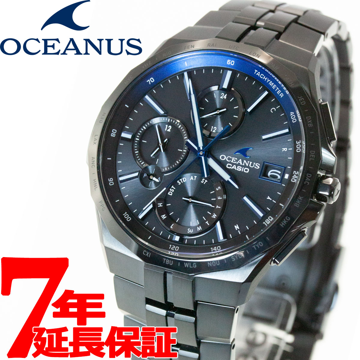 オシアナス 腕時計（メンズ） カシオ オシアナス マンタ 電波 ソーラー 腕時計 メンズ タフソーラー CASIO OCEANUS Manta Premium Production Line OCW-S5000B-1AJF