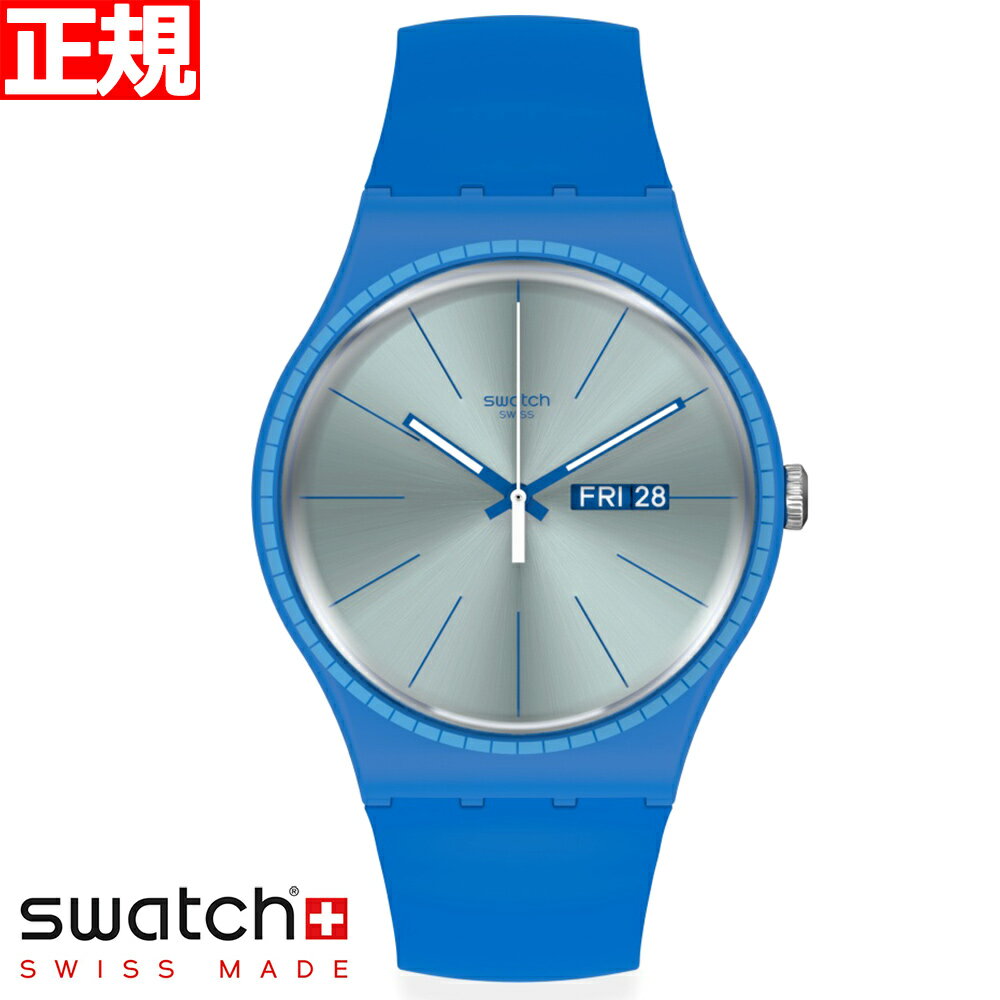 swatch スウォッチ 腕時計 メンズ レディース オリジナルズ ニュージェント ブルー・レイルズ Originals New Gent BLUE RAILS SUON714