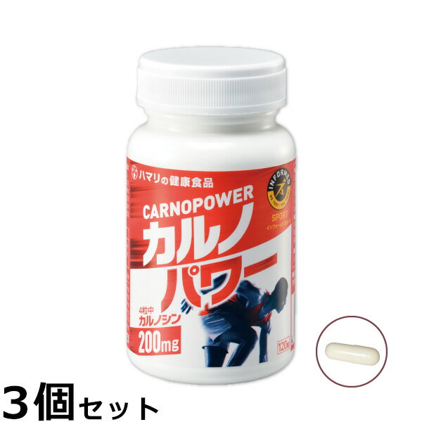 ハマリの健康食品 カルノパワー 120粒×3個セット 国産 サプリメント カルノシン 疲労回復 スポーツケア ロイシン アルギニン クエン酸 コエンザイムQ10