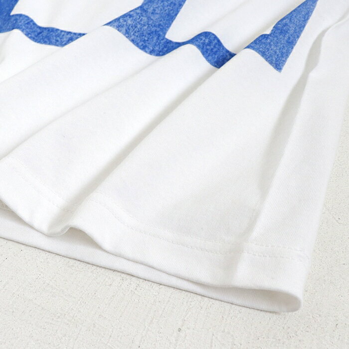 JACKSONMATISSEジャクソンマティスレディースメンズユニセックスTシャツ半袖Tシャツ白TシャツManhattanRecordstimes;JMHandPrintTeeJM22AWMA06プリントマンハッタンレコードコラボ綿100夏秋ホワイトトップスカジュアルビンテージ加工サーフアメカジ