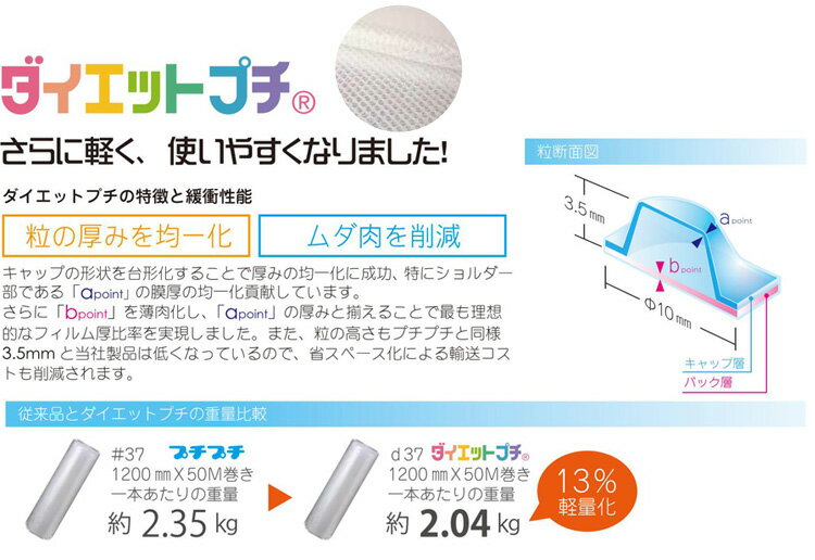 【レビュー特典あり】 プチプチ d36 カット品 90cm×42m 1巻 （やわらかめ） 【緩衝材 梱包 プレゼント 引っ越し エアキャップ エアクッション 川上産業】 3