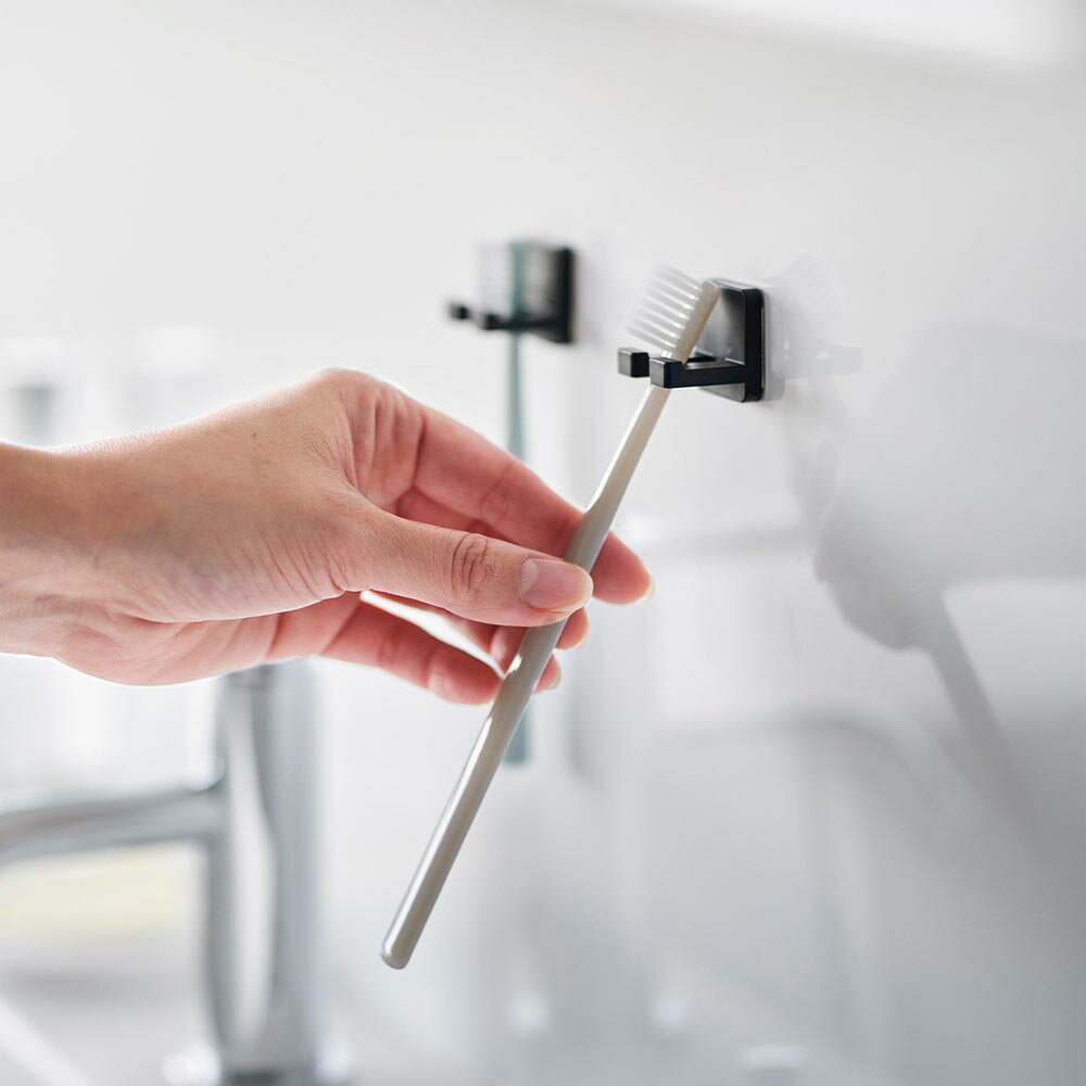 [ tower フィルムフック歯ブラシホルダー タワー シングル 2個組 ] 山崎実業 タワ...