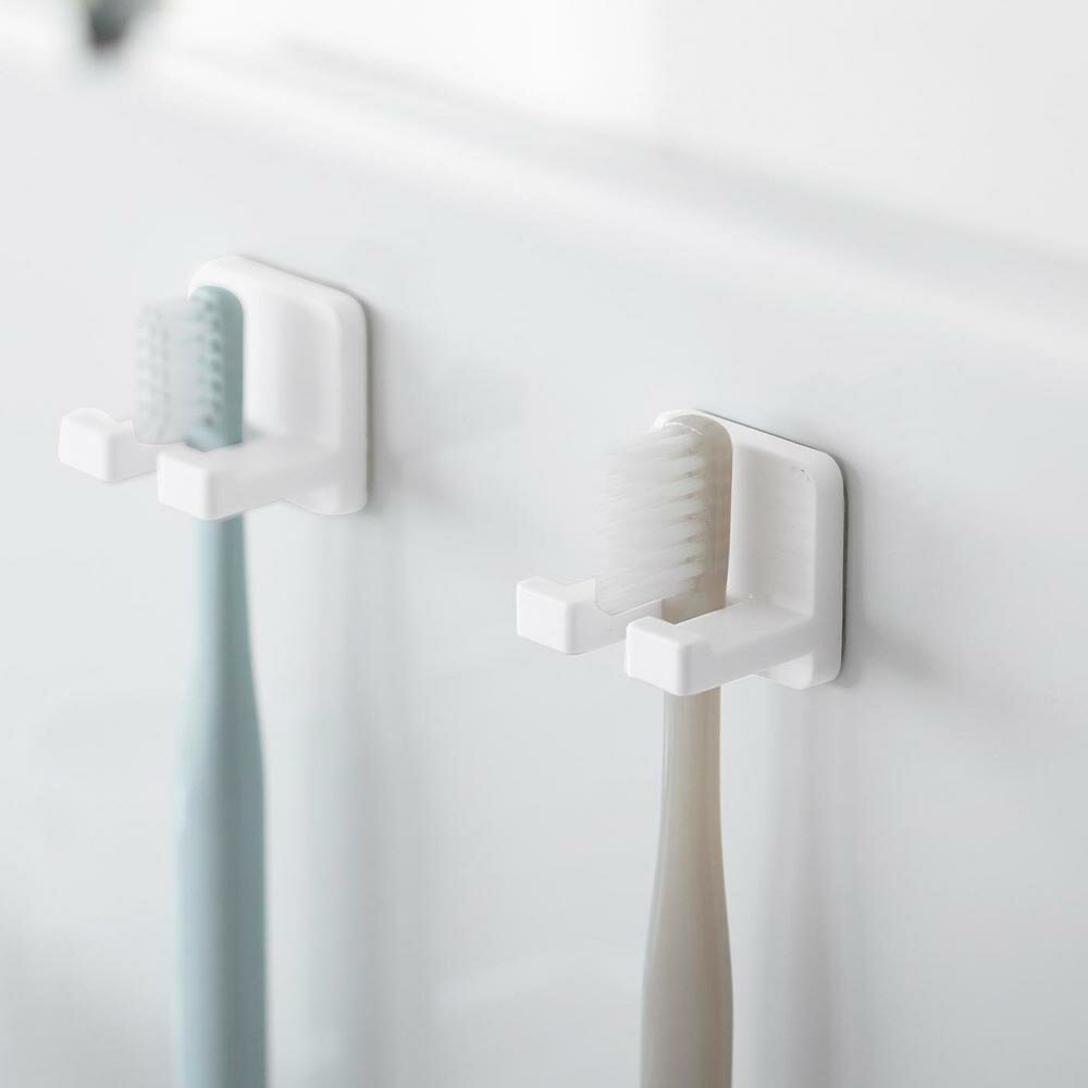 [ tower フィルムフック歯ブラシホルダー タワー シングル 2個組 ] 山崎実業 タワ...