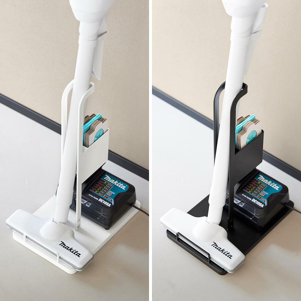 [ tower スティッククリーナー紙パック＆充電器収納スタンド タワー ] 山崎実業 タ...