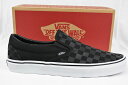 VANS バンズ ヴァンズ CLASSIC SLIP ON US LIMITED EDITION US限定 スリップオン スリッポン スニーカー (CHECKERBOARD) BLACK/BLACK スケートボード SKATEBOARDING サーフィン SURFING