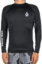 VOLCOM ボルコム L/S ラッシュガード LIDO SOLID 長袖ラッシュガード 紫外線対策 UVカット サーフィン SURFING