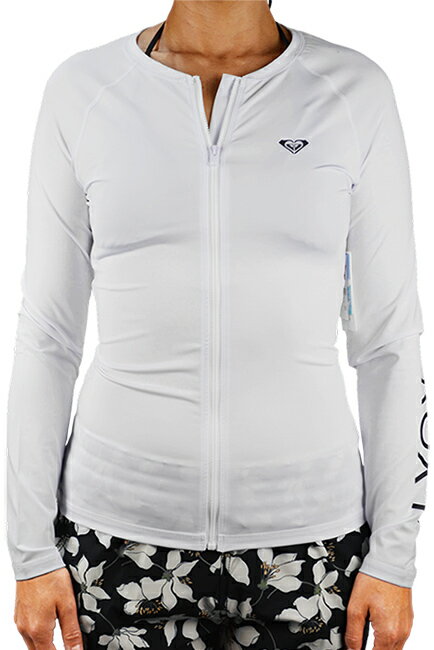 Rakuten - ROXY ロキシー L/S ラッシュガード NEW ESSENTIALS ZIPPED 長袖 ラッシュガード 紫外線対策 UPF50+ UVカット レディース サーフィン SURFING