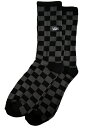 VANS oY @Y CHECKERBOARD CREW II SOCKS\bNX C BLACK CHARCOAL SKATE XP[g SURFING T[tB