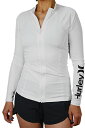 HURLEY WOMEN'S ハーレー L/S ラッシュガード ONE & ONLY SOLID ZIP FRONT 長袖 ラッシュガード 紫外線対策 UPF5...