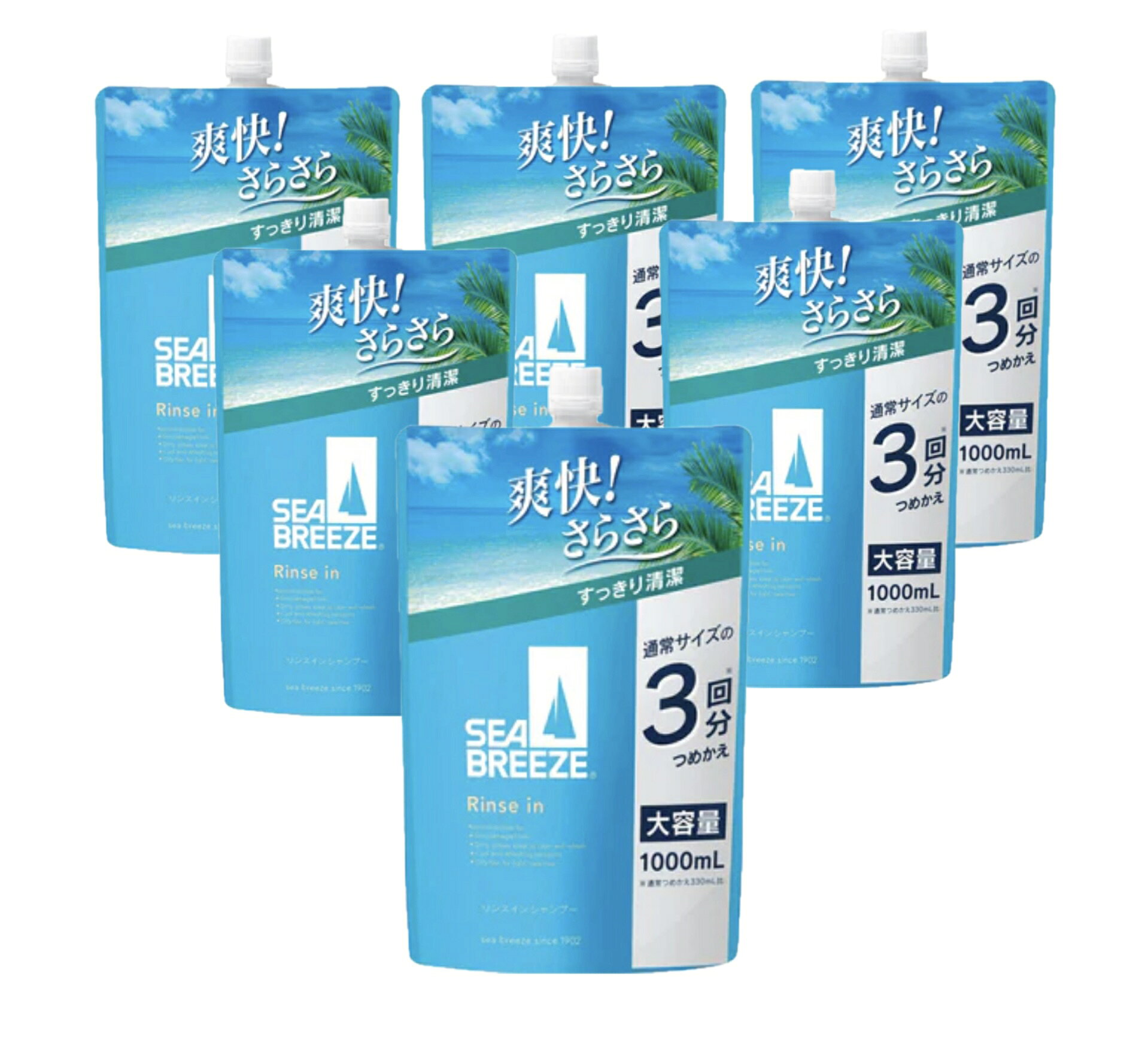 Rakuten - シーブリーズ SEA BREEZE リンスインシャンプー 詰め替え 1,000mL×6袋　大容量