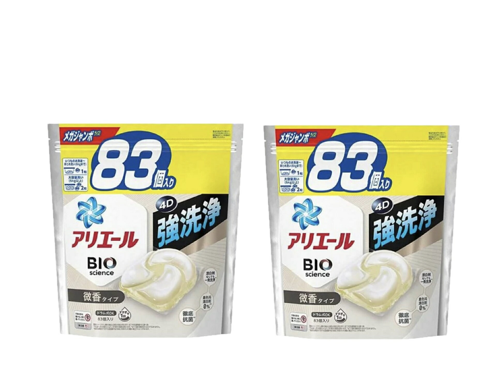 Rakuten - アリエール　ジェルボール4D　BIO science【微香タイプ】　詰替え83個入×2袋