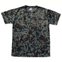 【在庫限り】自衛隊グッズ Tシャツ 航空自衛隊 デジタル迷彩 ドライタイプ ブラウン「燦吉 さんきち SANKICHI」