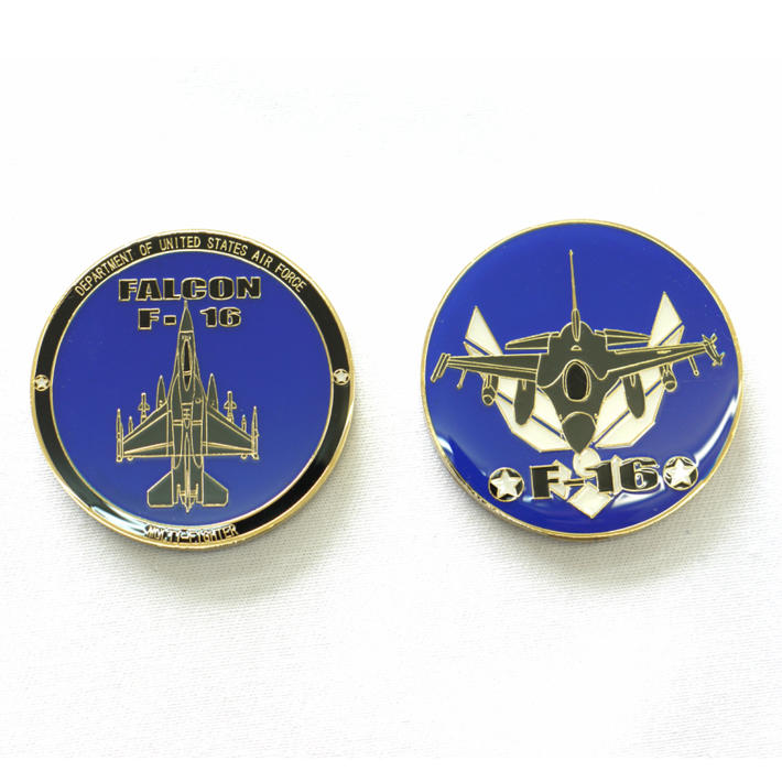米軍グッズ メダル アメリカ空軍 U.S AIR FORCE F-16 ファルコン チャレンジコイン 「燦吉 さんきち SANKICHI」