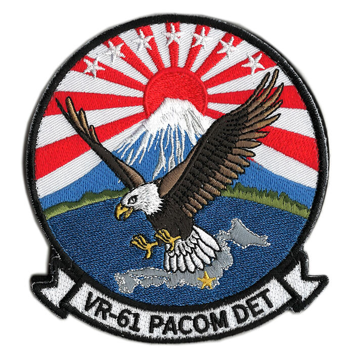 米軍グッズ ワッペン アメリカ海軍 U.S.NAVY 厚木航空基地 VR-61 PACOM DET ベルクロ付「燦吉 さんきち SANKICHI」