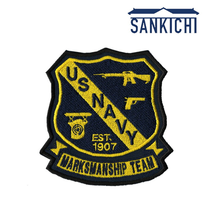 米軍グッズ U.S.NAVY MARKSMANSHIP TEAM ワッペン パッチ 「さんきち 燦吉 SANKICHI」
