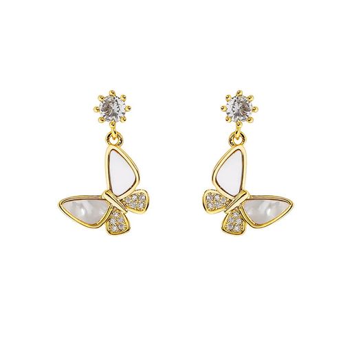 Rakuten - MIKAMU 蝶々 ピアス レディース 最高級 ジルコニア 18K 18金 人気 揺れる きらきら 蝶々 ピアス レディース 安心の 金属アレルギー対応 ギフト 専用ボックス付き