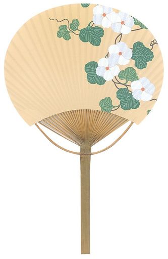 四国団扇 うちわ 夕顔 約23x37cm