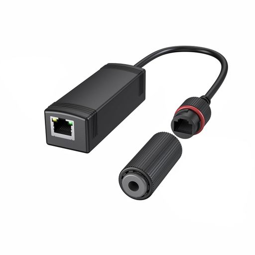 REVODATA 防水ギガビット48Vから12V PoEコンバーター、出力12V/2A、IEEE802.3 af/at、10/100/1000Mbps