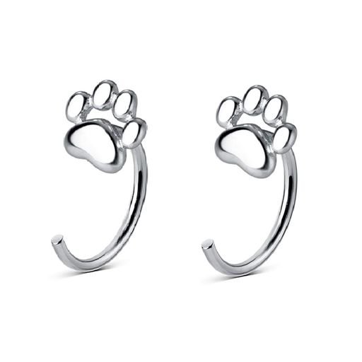 Bellitia Jewelry 肉球 ピアス 可愛い クリップ アレルギー対応 シルバー925 純銀 イヤリング レディース 猫 ねこ 足あと つけっぱなし