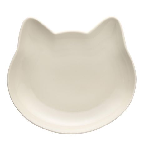 Rakuten - アイトー(Aito)お皿食器ネコ猫猫型かわいいにゃんプレート(クリーム・1枚)