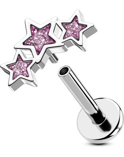[OUFER BODY PIERCING] ボディピアス 16G ヘリックスピアスジュエリー 316L ステンレススチール リップスタッド バー インターナルスレッド ヘリックス トラガスイヤリング 女性用ジュエリー