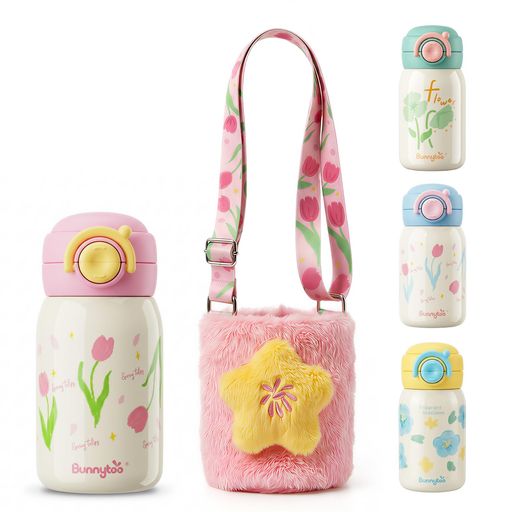 【かわいい北欧風デザイン&amp;親子で使えるおしゃれな水筒】やさしいパステルカラーと花柄モチーフを組み合わせた、上品で可愛らしいデザインの水筒です。ミントグリーンのフラワーデザイン、やわらかな桜柄、爽やかなブルーフラワー柄など、大人から子供まで使いやすいナチュラルテイスト。通園・通学はもちろん、オフィスやお出かけにも馴染みます。男女問わず使いやすく、毎日持ち歩きたくなるおしゃれな魔法瓶ボトルです。 【ストロー飲み&amp;直飲みの2WAY仕様|シーンに合わせて使い分け】フタの交換不要で、ストロー飲みと直飲みを自由に切り替えられる便利な2WAYタイプ。小さなお子様にはストロー飲み、スポーツや外出時には直飲みなど、用途に合わせて快適に使用できます。ワンタッチオープン式なので片手でも簡単に開閉でき、お子様でもラクラク操作。さらに二重構造の飛び散り防止設計により、飲み物の急な噴き出しを抑え、安心してご使用いただけます。 【安全ロック付き&amp;580ml大容量|通学・遠足・お出かけに最適】持ち運びに便利な580mlサイズで、水分補給をしっかりサポート。