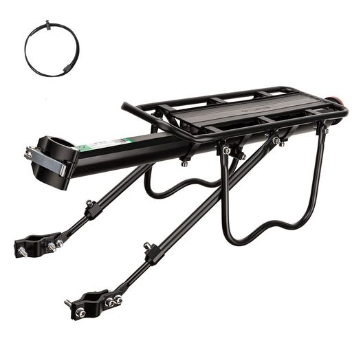 ROCKBROS 自転車 荷台 リアキャリア 後付け 自転車荷台 荷物ラック アルミ製 耐荷重25KG 軽量 耐久性 簡単取付け