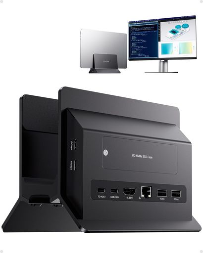 【M.2 SSD拡張に対応】: usb c ドッキングステーション macbookはSSD拡張に対応しており、このUSBハブを使用して外付けソリッドステートハードドライブを拡張し、Mac Mini/Macbookのストレージ不足を補うことができます。 USB-CハブはM.2 PCIe NVMe SSD 16Gbpsインターフェースをサポートし、M.2 NVMe SSD、2230/2242/2260/2280サイズのM.2 SSDと互換性があります。【ご注意】:SSDは付属していません。PCIe SSDのみで、SATAには対応していません。最大4TBのディスクをサポートします。Mac mini m4には対応していません。SSDが新しい場合は、「exFat」または「apfs」形式にフォーマットしてください。 【4K HDMI HD出力】:macbook ドッキングステーションのHDMIポートは最大4K@60Hzで出力し、画面をHDTV、モニター、プロジェクターに完璧にミラーリングまたは拡張できます。フルHD映画、3Dビデオゲーム、オフィス会議、エンターテイメントに最適です。