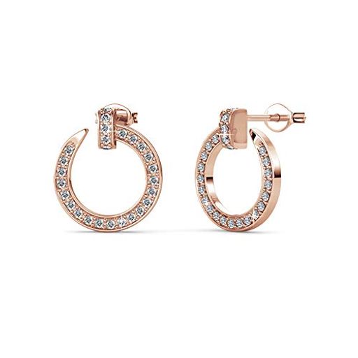 K.L.Y ピアス レディース ジルコニアCZ 18K RGP イヤリング 金属アレルギー対応 くぎ ピアス 人気 誕生日 プレゼント2個セット