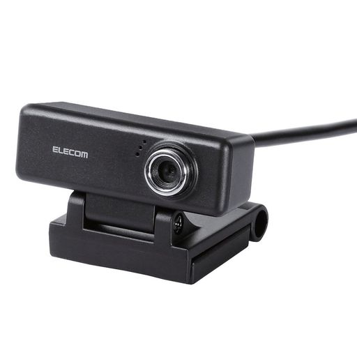 Other - エレコムWEBカメラUCAM-C520FEBK200万画素HD720p高精細ガラスレンズマイク内蔵片耳イヤホン付ケーブル長1.5mブラック