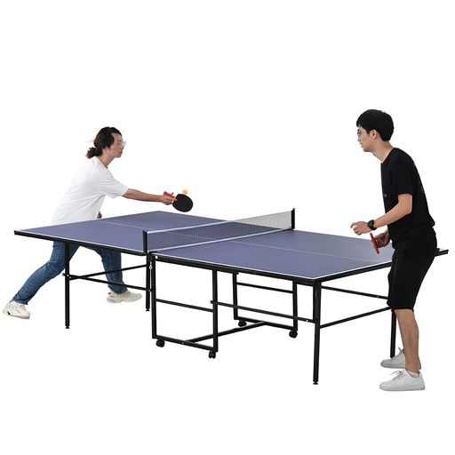 全体寸法:274L x 152.5W x 76H(cm);組立の時、電動ドリルドライバーが必要です。 スチール製のサポートと脚を備えた高品質のMDFで作られており、長期間使用できる頑丈で安定しています。 プレイ用のネットセットが付属しています。付属品:卓球ネットx1個 ラケットx2個 ボールx2個 キャスター付きで簡単に移動できます