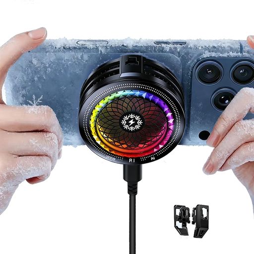 【AI急速冷却】新世代のスマホクーラーをご体験ください。AI温度制御チップと高性能半導体冷却素子を搭載し、冷却ファンが電源接続後に自動的稼働し,本体面は3秒で見事に冷え、直接にスマホを冷却し。激しいゲームプレイやライブ配信中でも、デバイスを最適な温度に保ち、動作の遅延やパフォーマンスの低下を防ぎます 【磁力吸着式&amp;クリップ式】2つの固定モードによる多機能性を享受してください。クーラーには強力な磁石アレイが内蔵されており、iPhone12シリーズ以上の型番MagSafeスマートフォンに完璧にフィットします。また、磁石吸着とクリップ式の2つの固定モードに対応したアタッチメントが付属しており、Androidやその他のデバイスにも対応しています。クリップ式でご使用の場合、画面サイズは4.7-6.7インチ/厚さ8.5mmまでの機種に対応可能.2つのモードにより、スマートフォンをしっかりと固定し、揺れを防ぎ、熱源に冷却効果を的確に届けます 【超軽量&amp;静音運転】長時間のゲームプレイのために設計されたこのクーラーは、非常に軽量で静音性に優れています。重量は約65gと、手にほとんど負担をかけません。