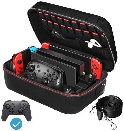 Software Games - 【Switch/Switch有機elモデル対応】iVolerSwitchケーススイッチケースSwitch収納ケース防水防塵防汚耐衝撃全面保護大容量な収納力持ち運び便利ポーチ