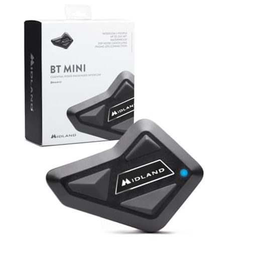 MIDLAND(ミッドランド) BT MINI Plus シングルパック RCFスピーカー標準搭載モデル【バイク女子 元AKB平島夏海さん愛用ブランド】 バイク用インカム Bluetooth ソロライダーに グループ最小サイズ